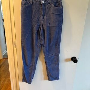 Urban Outfitters Lavender-Blue Corduroy Mom High-Rise Pants